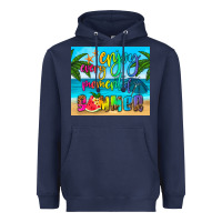 Navy enjoy every moment of summer Heavyweight Hoodie - HRA Design Shop