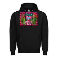 Black stuck on you cactus Zipper Hoodie - RanaPortraitStore