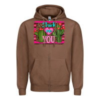 Chestnut stuck on you cactus Zipper Hoodie - RanaPortraitStore