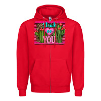 Red stuck on you cactus Zipper Hoodie - RanaPortraitStore
