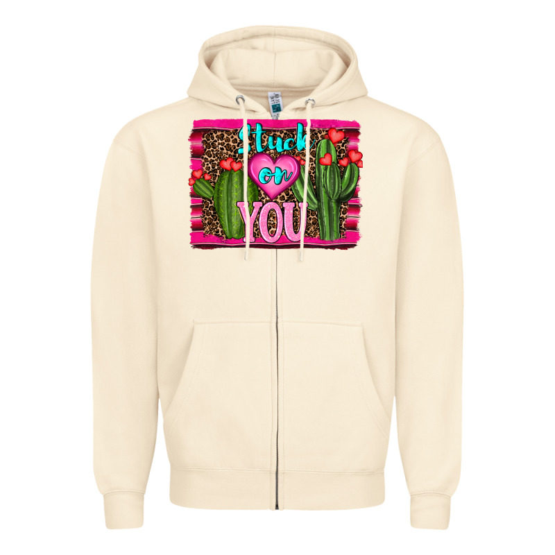 Stuck On You Cactus Zipper Hoodie by RanaPortraitStore | Teevron