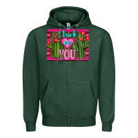 Sports Green stuck on you cactus Zipper Hoodie - RanaPortraitStore
