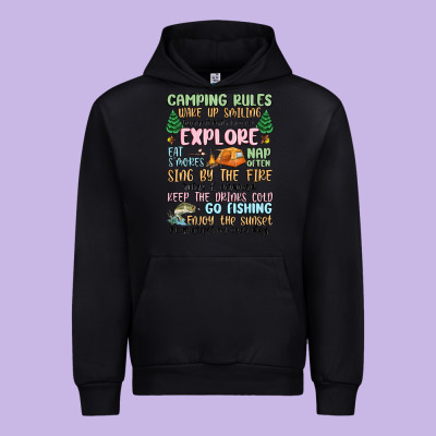 Camping Rules Urban Hoodie Designed By Maliassmallbusiness