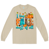 Mushroom I love Fall most of all Long Sleeve Tee - RanaPortraitStore