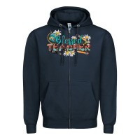 Navy blessed teacher Zipper Hoodie - texasbilliewilder