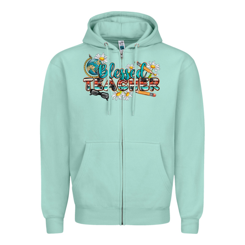 Blessed Teacher Zipper Hoodie by texasbilliewilder | Teevron
