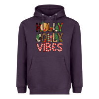 Plum holly jolly vibes Heavyweight Hoodie - FaDigitalArtStudio