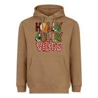 Toasted Coconut holly jolly vibes Heavyweight Hoodie - FaDigitalArtStudio