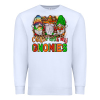 White mexico chillin' with my gnomies Premium Sweatshirt - JahusDesignShop