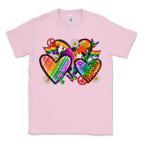 Bubblegum Pink pride hearts Classic Tee - texasbilliewilder