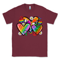 Burgundy pride hearts Classic Tee - texasbilliewilder