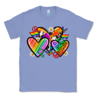 Colony Blue pride hearts Classic Tee - texasbilliewilder