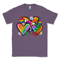 Lavender pride hearts Classic Tee - texasbilliewilder