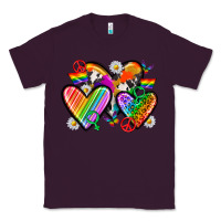 Plum pride hearts Classic Tee - texasbilliewilder