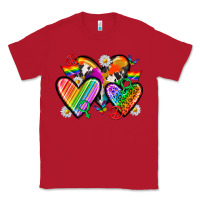 Red pride hearts Classic Tee - texasbilliewilder