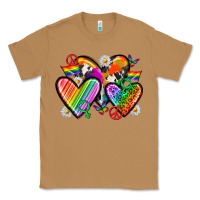 Toasted Coconut pride hearts Classic Tee - texasbilliewilder