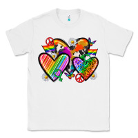 White pride hearts Classic Tee - texasbilliewilder