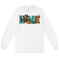 White Love Thanksgivings Turkey Long Sleeve Tee - RanaPortraitStore
