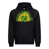 Black st patrick s day shamrock rainbow Urban Hoodie - MaliasSmallBusiness