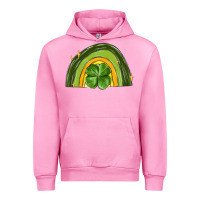 Fuchsia Pink st patrick s day shamrock rainbow Urban Hoodie - MaliasSmallBusiness