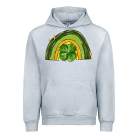Heather Grey st patrick s day shamrock rainbow Urban Hoodie - MaliasSmallBusiness
