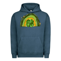 Pigment Midnight Navy st patrick s day shamrock rainbow Urban Hoodie - MaliasSmallBusiness