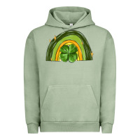 Pigment Oil Green st patrick s day shamrock rainbow Urban Hoodie - MaliasSmallBusiness