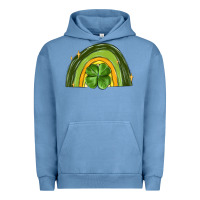 Pigment Pebble Blue st patrick s day shamrock rainbow Urban Hoodie - MaliasSmallBusiness