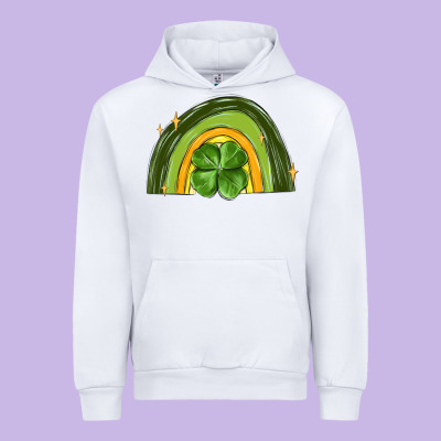 St Patrick S Day Shamrock Rainbow Urban Hoodie Designed By Maliassmallbusiness