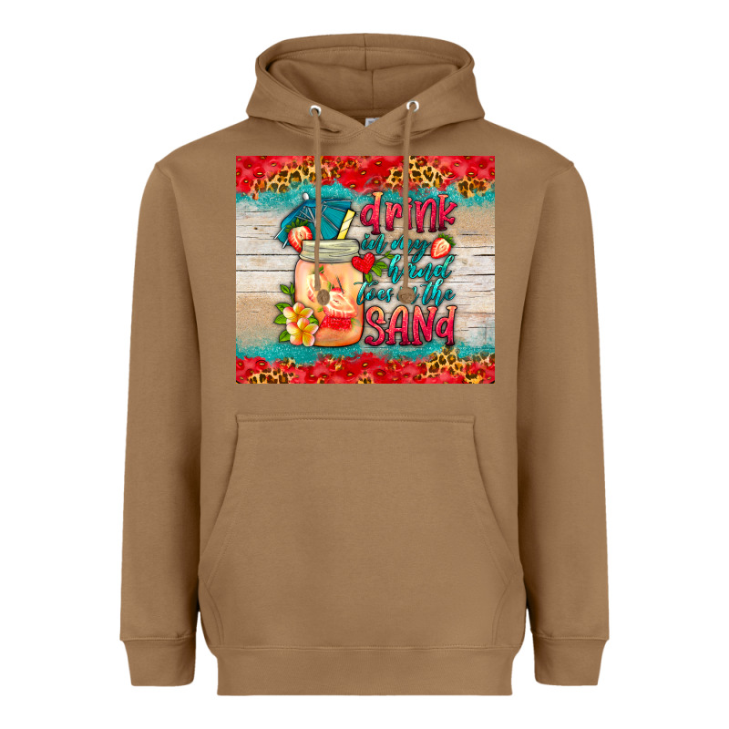 Drink In My Hand Toes In The Sand Tumbler Heavyweight Hoodie by HRA Design Shop | Teevron