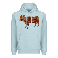 Blue Mist red angus cow Premium Hoodie - LillyAllenDesigns
