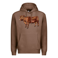 Chestnut red angus cow Premium Hoodie - LillyAllenDesigns