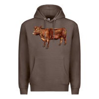 Coffee red angus cow Premium Hoodie - LillyAllenDesigns