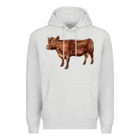 Dove Grey red angus cow Premium Hoodie - LillyAllenDesigns