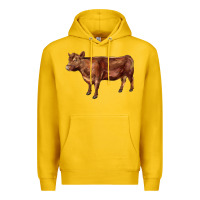 Lemon red angus cow Premium Hoodie - LillyAllenDesigns