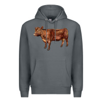 Rock red angus cow Premium Hoodie - LillyAllenDesigns