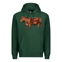 Sports Green red angus cow Premium Hoodie - LillyAllenDesigns