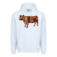 White red angus cow Premium Hoodie - LillyAllenDesigns