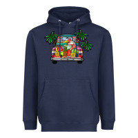 Navy summer truck Heavyweight Hoodie - CowhideDigitalArt