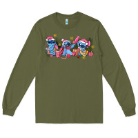 Army Green pink christmas stitch and gifts Long Sleeve Tee - AdoDesignShop