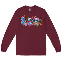 Burgundy pink christmas stitch and gifts Long Sleeve Tee - AdoDesignShop