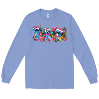 Colony Blue pink christmas stitch and gifts Long Sleeve Tee - AdoDesignShop