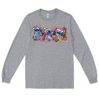 Heather Grey pink christmas stitch and gifts Long Sleeve Tee - AdoDesignShop