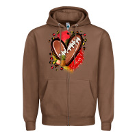 Chestnut fruits and football heart Zipper Hoodie - Zillion Design Studio