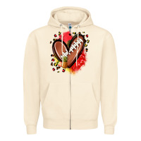 Sandshell fruits and football heart Zipper Hoodie - Zillion Design Studio