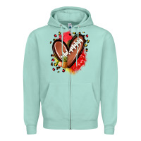 Seafoam fruits and football heart Zipper Hoodie - Zillion Design Studio