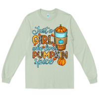 Matcha Just a girl who loves pumpkin spice Long Sleeve Tee - RanaPortraitStore