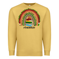 Antique Gold Christmas Teacherlife rainbow Premium Sweatshirt - JahusDesignShop