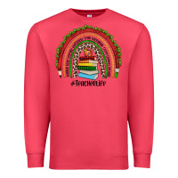 Christmas Teacherlife Rainbow Premium Sweatshirt | Teevron