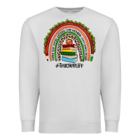 Dove Grey Christmas Teacherlife rainbow Premium Sweatshirt - JahusDesignShop